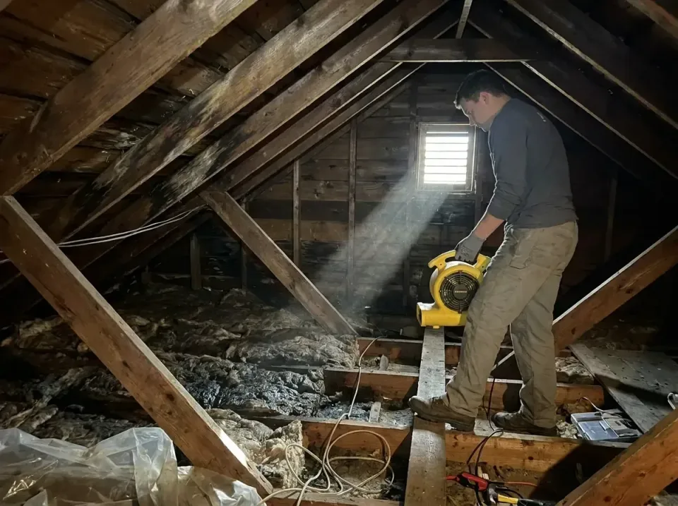 attic-water-damage-drying-proc-007 — frequently asked questions, Emergency Water Extraction & 24/7 Flood Response in Gidding…